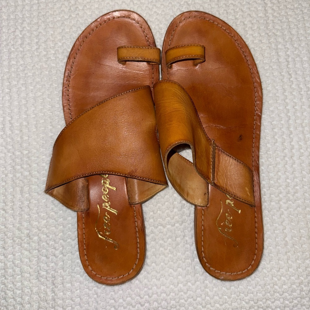 Free People Brown Leather Sandals